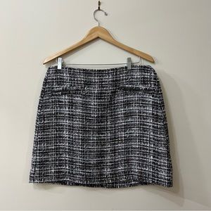 Loft Outlet Burgundy Tweed Mini Skirt Size 12P